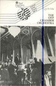 The OTP [Orchestral Training Program] Chamber Orchestra presents Raffi Armenian, conductor