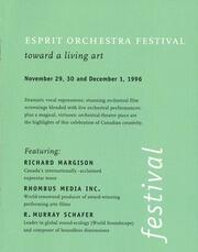 Toward a living art : [brochure]