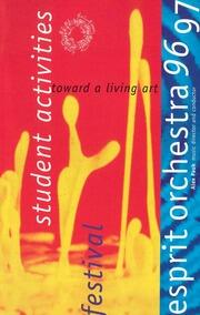 Toward a living art : student activities : [program]
