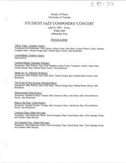 Student jazz composers' concert