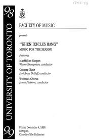 When icicles hang : music for the season
