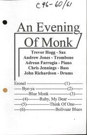 An evening of Monk