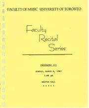 Faculty recital series : programme 3