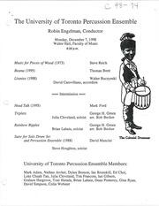 The University of Toronto Percussion Ensemble