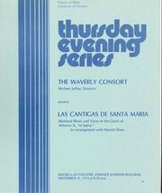 The Waverly Consort presents Las Cantigas de Santa Maria