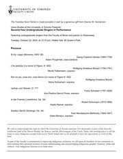 Second-year undergraduate singers in performance