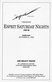 Opening night : [program]
