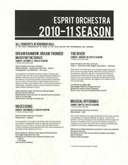 Esprit Orchestra : [concert season flyer]