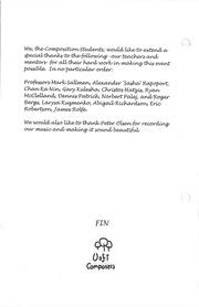University of Toronto composers concert : the final frontier