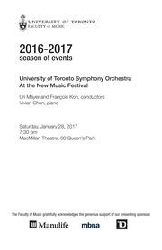 University of Toronto symphony orchestra at the New music festival