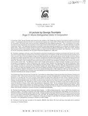 A lecture by George Tsontakis