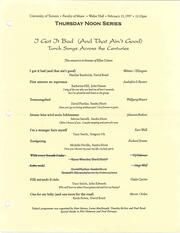 Torch songs across the centuries