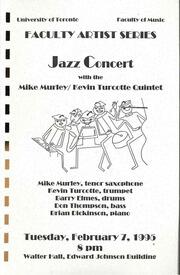 Jazz concert with the Mike Murley-Kevin Turcotte Quintet