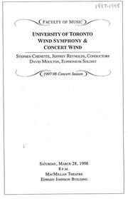 University of Toronto Wind Symphony and Concert Wind