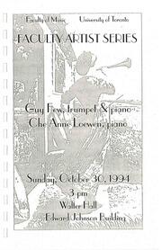 Guy Few, trumpet and piano ; Che Anne Loewen, piano