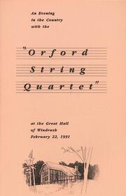 An evening in the country with the Orford String Quartet : [program]