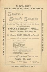 Grand benefit concert : Shaftesbury Hall : [program]