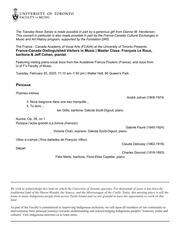 Master class : François Le Roux, baritone and Jeff Cohen, pianist