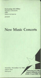 New Music Concerts at Queen's University