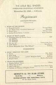 The Leslie Bell Singers : Collegiate-Vocational auditorium