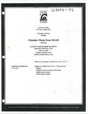 Chamber music From Mcgill