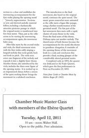Chamber music series : Ébène Quartet