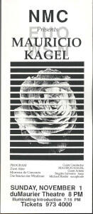 Mauricio Kagel : [flyer]