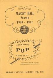 Massey Hall season : the Toronto Symphony Orchestra [with] the Bell Singers