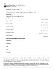 Global musics ensembles II