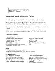 Choral concert