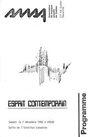 Orchestre Esprit Contemporain : [program]