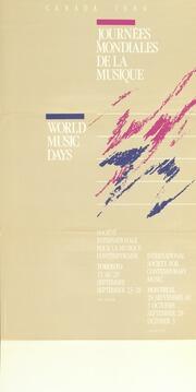 Journées mondiales de la musique = World music days : [poster]