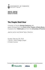 The People Shall Hear