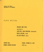 Flute recital : Marjorie Anne Yates