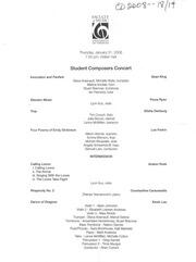 Student composers concert
