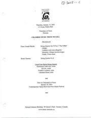 Chamber music from Mcgill