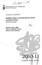 Choirs in concert : celebrate spring!