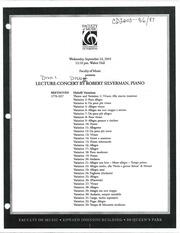 Lecture concert by Robert Silverman, piano