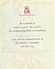 Commemoration of Her Majesty's Coronation : certificate