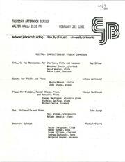 Recital : compositions by student composers