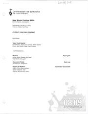 New music festival : Student composer concert