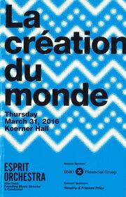 La création du monde : [program]