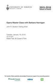 Opera master class with Barbara Hannigan