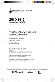 Theatre of early music and Schola Cantorum