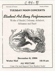 Student art song performances