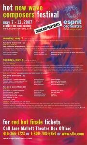 Hot new wave composers festival : [brochure]