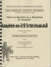 How to survive as a musician in Toronto