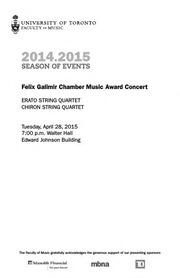 Felix Galimir chamber music award concert