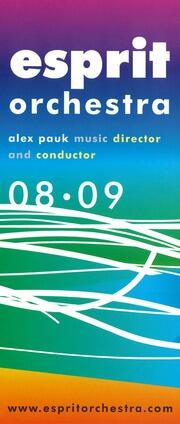Esprit Orchestra : [concert season brochure]