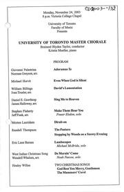 University of Toronto Master Chorale